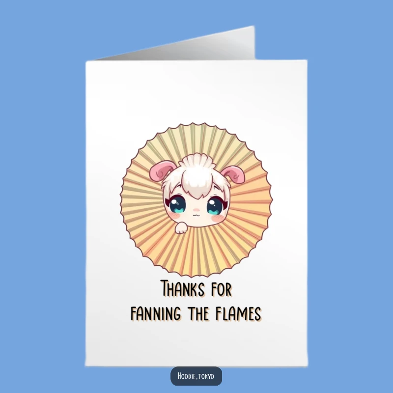 Free Printable Thank You Card: Curious Fan Peeker