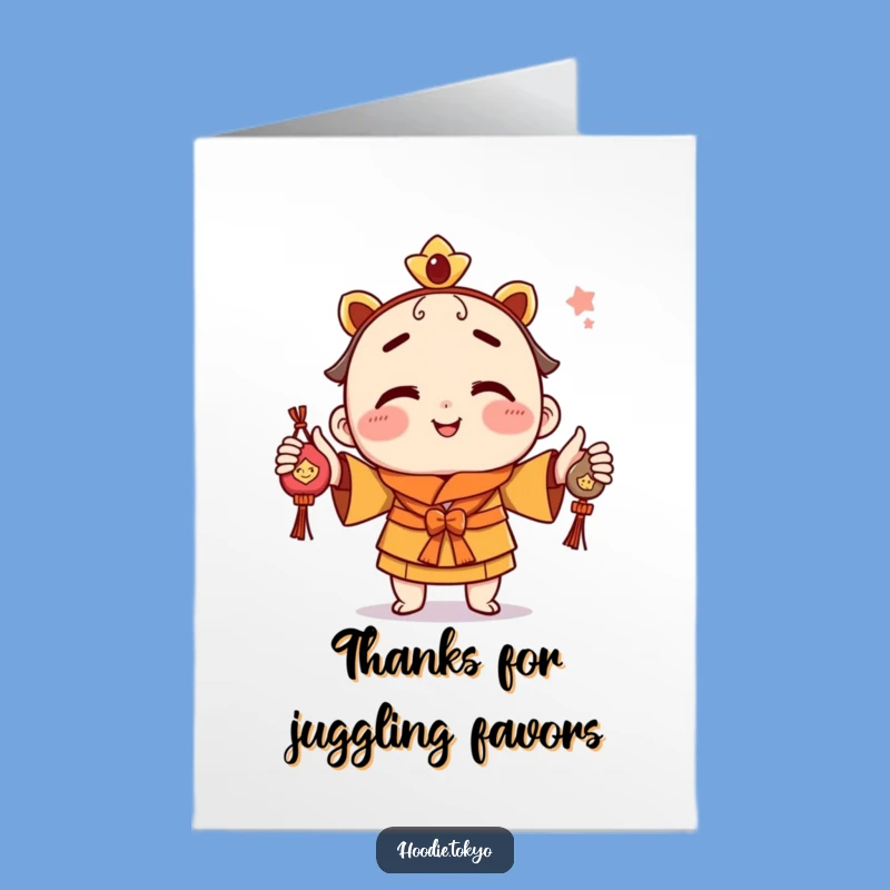 Free Printable Cheeky Juggler Thank You Card: Charming Downloadable Gratitude