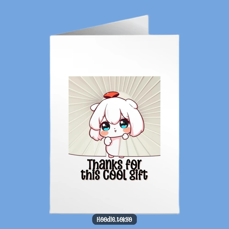 Free Printable Thank You Card: Curious Fan Peeker - Funny Appreciation Gift