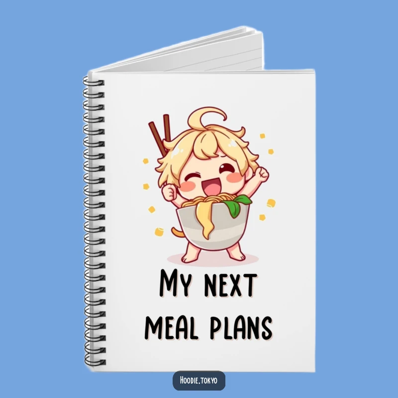 Funny Ramen Kawaii Notebook: Happy Character Noodle Jotter Gift