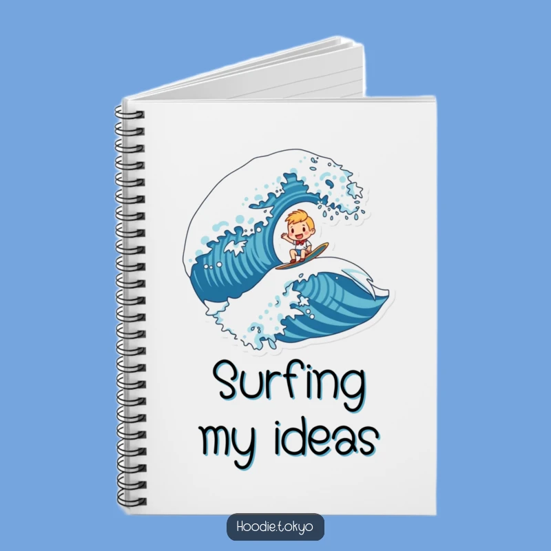 Funny Riding Wave Notebook - Jot Down Adventures, Creative Funny Gift