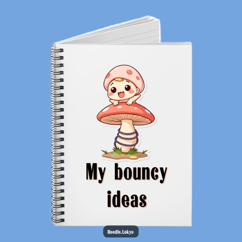 Funny Bouncing Mushroom Notebook - Jot Down Joy, Creative Funny Gift
