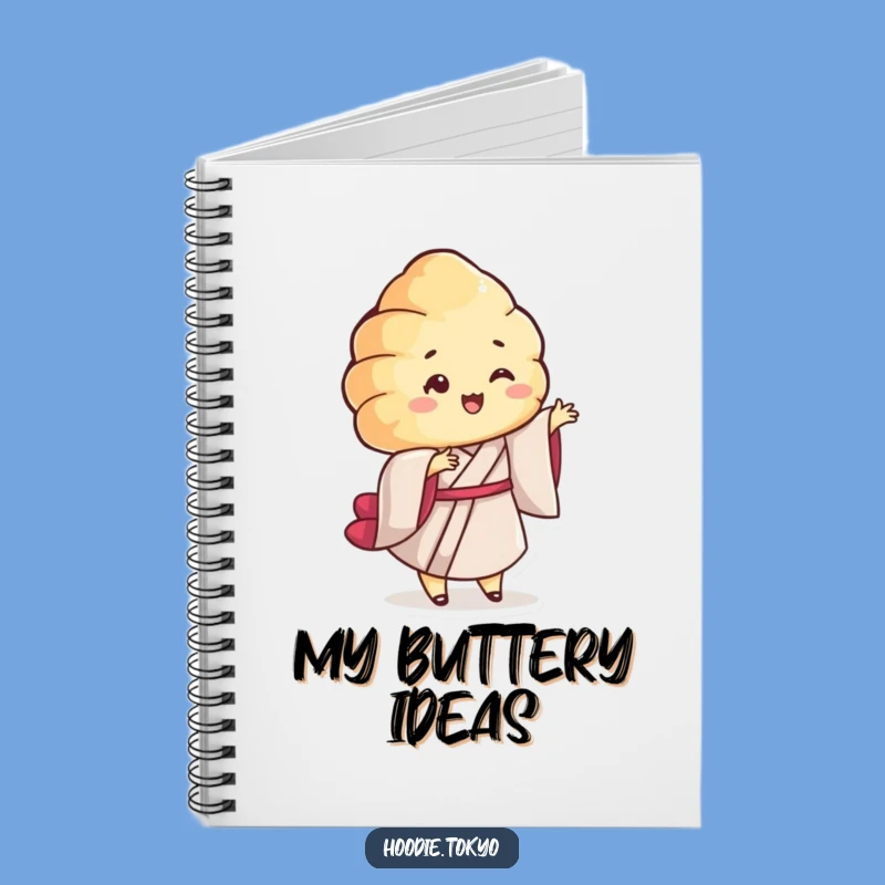 Funny Croissant Kimono Notebook - Jot Down Ideas with Playful Energy