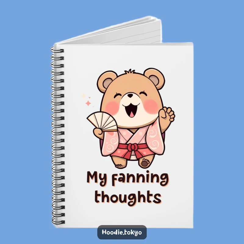 Funny Bear Kimono Notebook - Jot Down Notes with Cheerful Energy