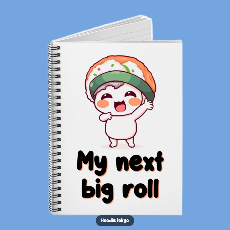 Funny Kawaii Sushi Hat Notebook - Jot Down Ideas with Comical Sushi Style