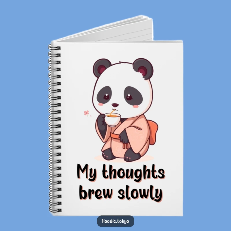 Funny Panda Kimono Notebook: Round Panda Tea Lover Journal, Write Hilariously, Ideal Funny Gift