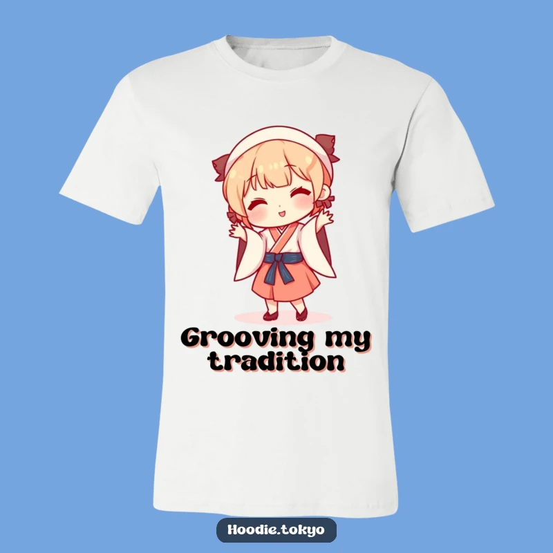Funny Japanese Dance T-Shirt: Playful Character's Silly Moves - Your Funniest Gift