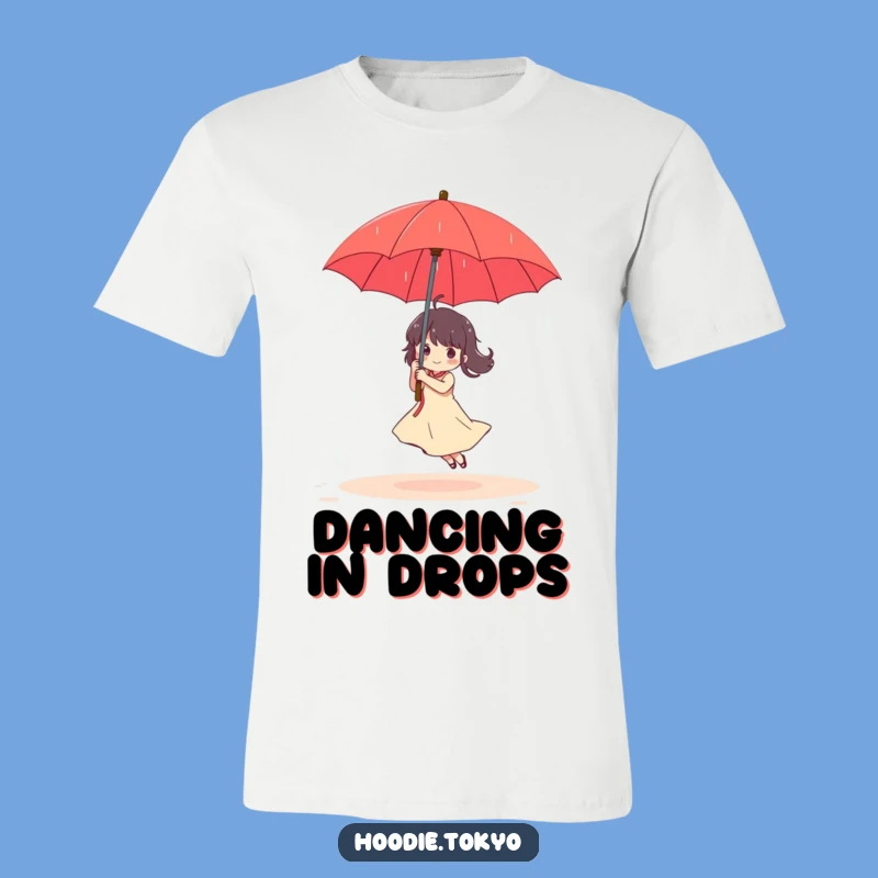 Funny Rainy Day Dancer T-Shirt: Red Umbrella Cheer, A Perfect Funny Gift