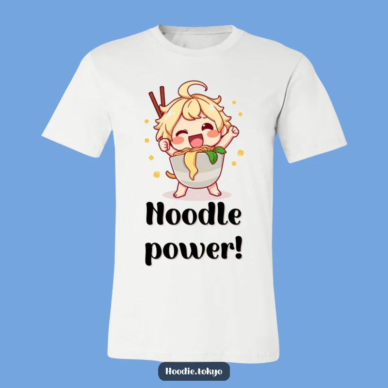 Funny Ramen Kawaii T-Shirt: Happy Dynamic Pose Noodle Fan Gift
