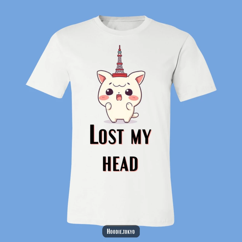 Funny Surprise Tokyo Tower T-Shirt: Shocked Character Tee, Whimsical Travel Gift