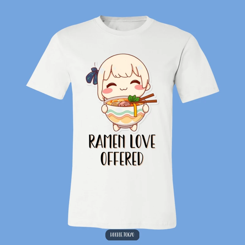 Funny Ramen Shirt: Cheerful Character Shares Delicious Bowl - Your Ultimate Funny Gift