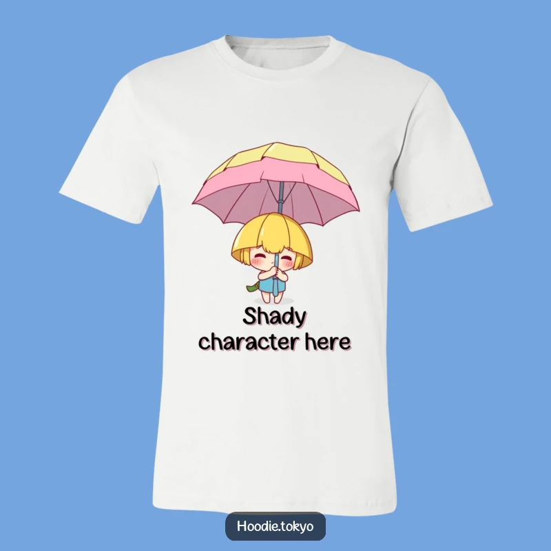 Funny Hiding Umbrella T-Shirt - Secretive Fun Tee, Awesome Funny Gift