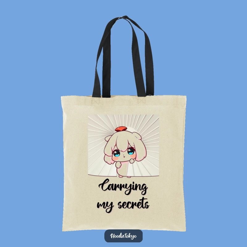 Funny Curious Fan Tote Bag: Carry Intrigue with Peeking Character - Perfect Funny Gift