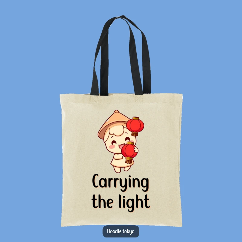 Festive Lantern Carrier Funny Tote Bag - Tiny Hat Accessory Gift