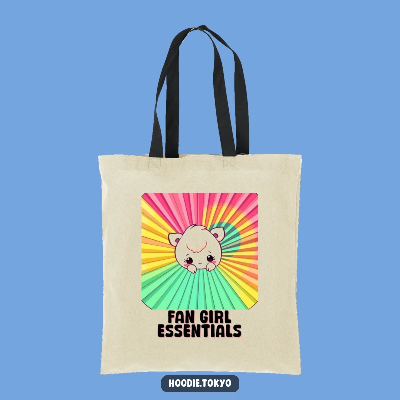 Funny Fan Peek-a-Boo Tote Bag: Colorful Character Carryall, Chic Funny Gift