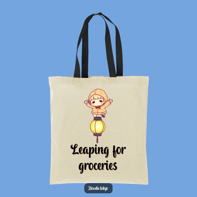 Funny Leaping Lantern Tote Bag: Patterned Hoodie Adventure Accessory