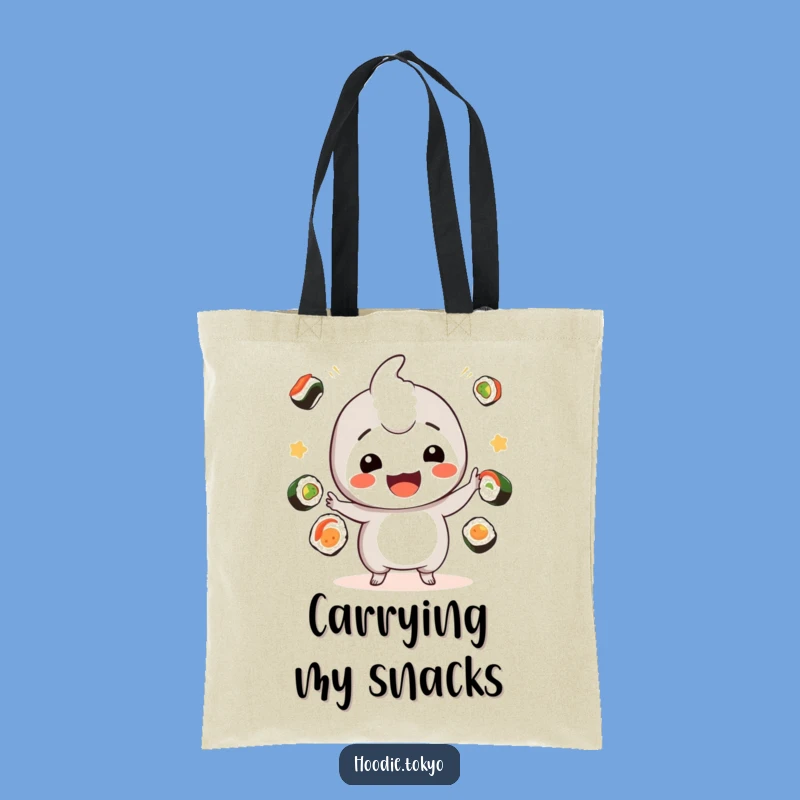 Funny Sushi Kawaii Tote Bag: Playful Juggler Carryall Gift