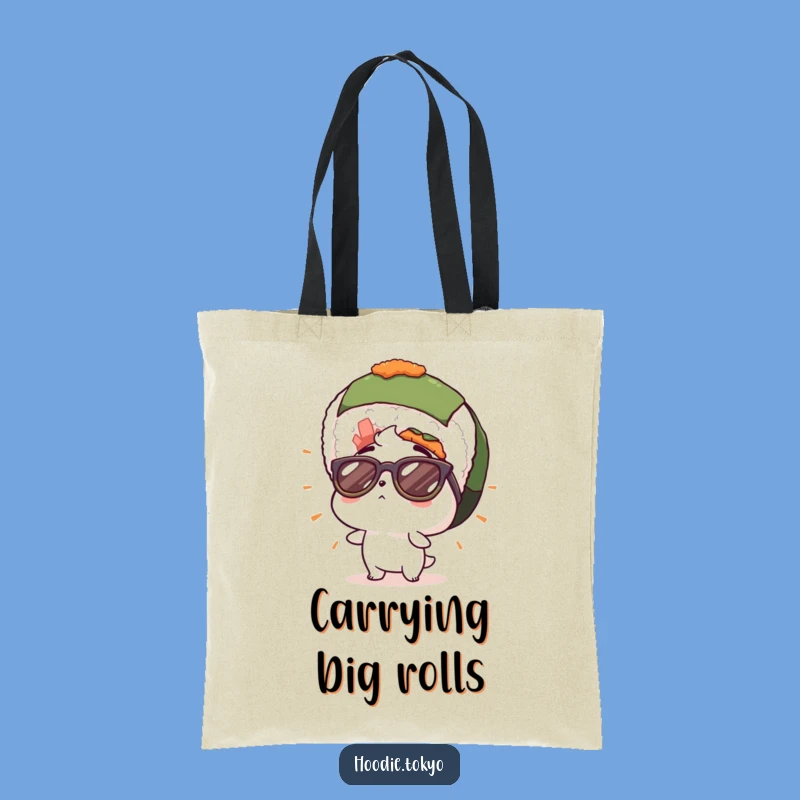 Giant Sushi Fan Funny Tote Bag - Cool Sunglasses Shopping Gift