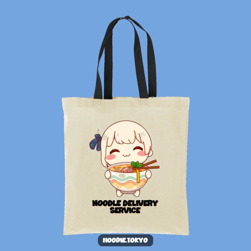 Funny Ramen Tote Bag: Carry Deliciousness with Cheerful Character - Perfect Funny Gift